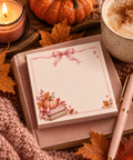 Herbstliches Produktbild des Autumn Notes Haftnotizblocks