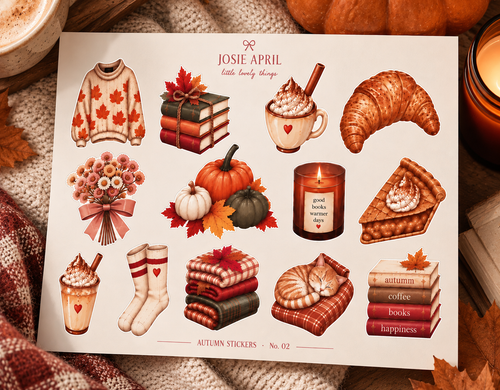 JOSIE APRIL Autumn Sticker Sheet No. 02 – herbstliches Produktbild