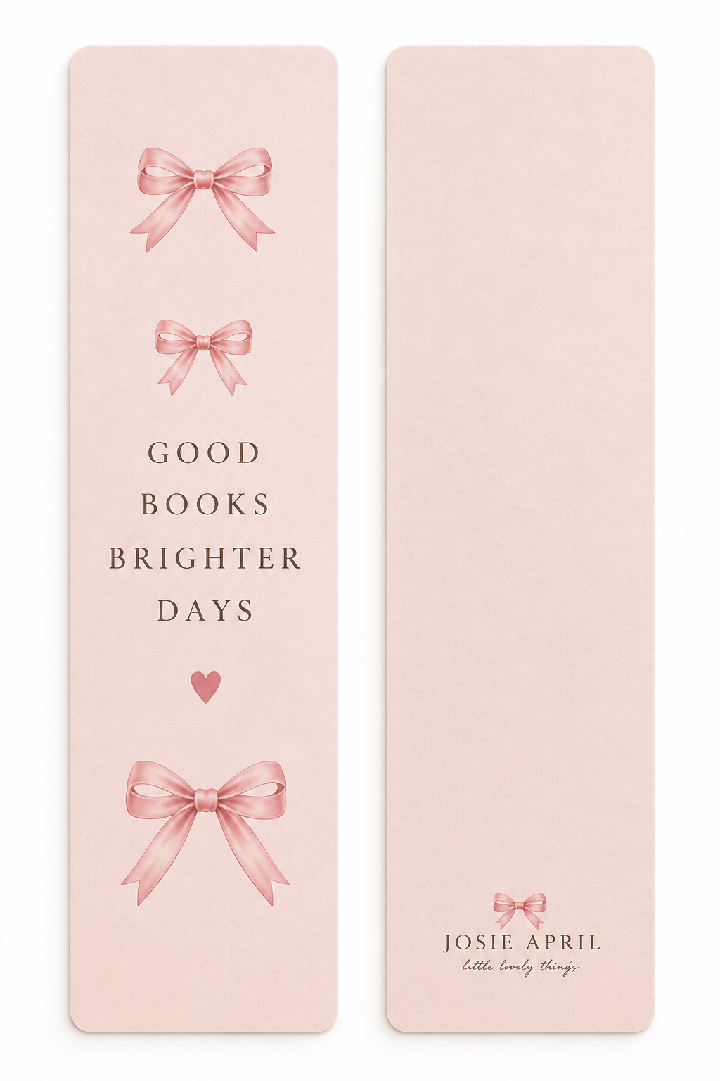 Vorder- und Rückseite des Good Books Brighter Days Lesezeichens